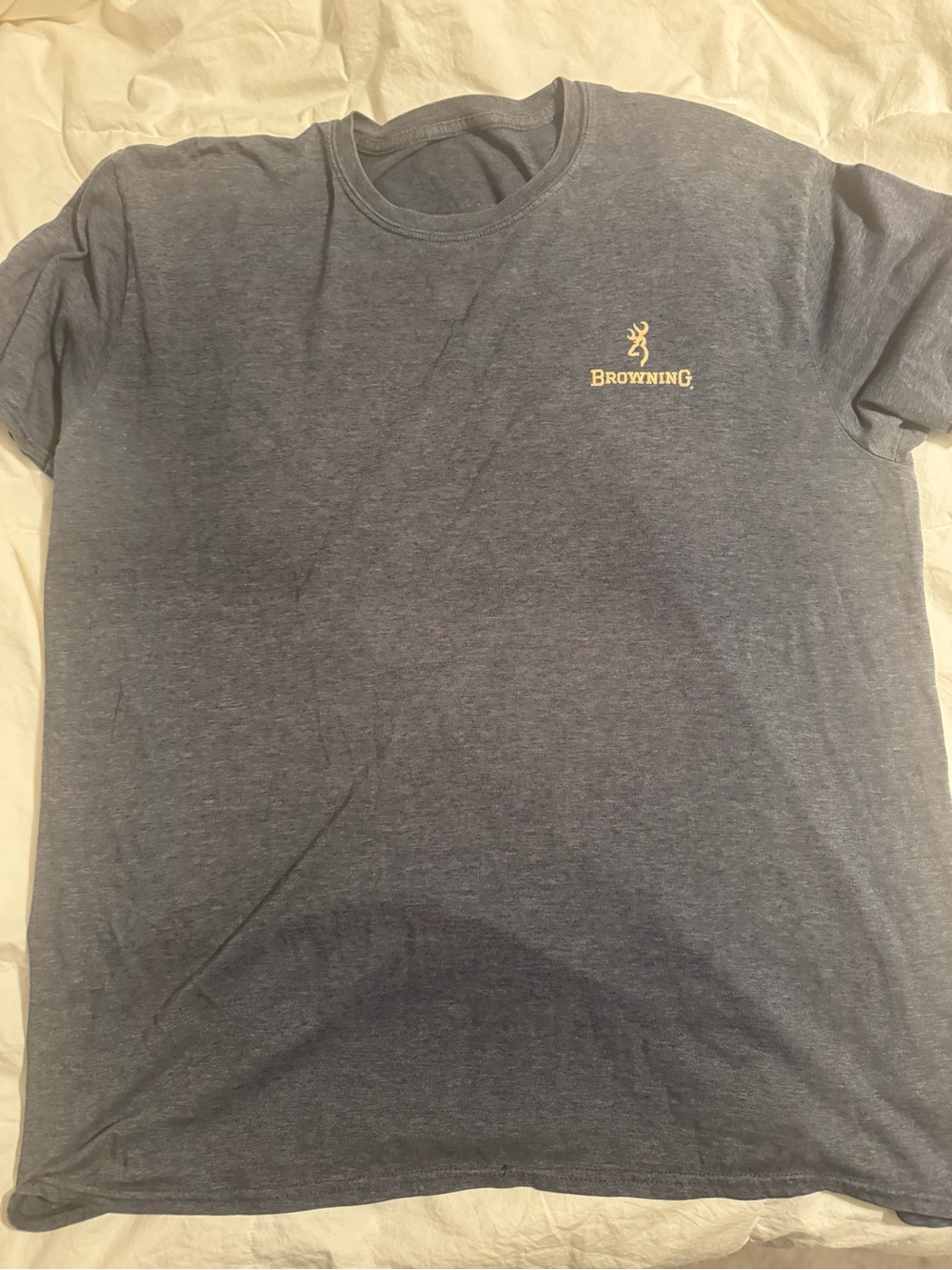 Browning Grey Short Sleeve Tee with Gold Logo XL